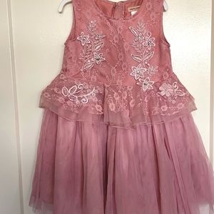 Nanette Lepore  Girls Rose Floral Peplum Dress